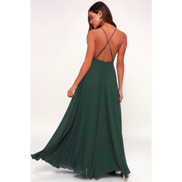 Mythical Kind of Love Dark Green Maxi Dress - Picture 3 of 5